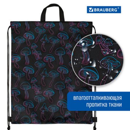 Мешок для обуви BRAUBERG большой удобный с ручкой, 51х41 см, Goblincore, 272401 Мешок для обуви BRAUBERG большой удобный с ручкой, 51х41 см, Goblincore, 272401