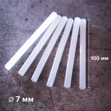 Клеевые стержни, диаметр 7 мм, длина 100 мм, белые, комплект 6 штук, BRAUBERG, европодвес, 670297 Клеевые стержни, диаметр 7 мм, длина 100 мм, белые, комплект 6 штук, BRAUBERG, европодвес, 670297