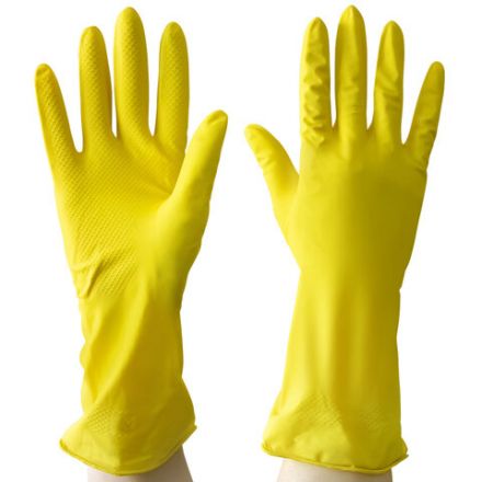 Перчатки МНОГОРАЗОВЫЕ латексные AVIORA, хлопчатобумажное напыление, размер 7-8, M (средний), желтые, вес 35 г, 402-567 Перчатки МНОГОРАЗОВЫЕ латексные AVIORA, хлопчатобумажное напыление, размер 7-8, M (средний), желтые, вес 35 г, 402-567