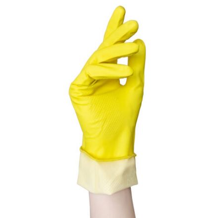 Перчатки МНОГОРАЗОВЫЕ латексные AVIORA, хлопчатобумажное напыление, размер 7-8, M (средний), желтые, вес 35 г, 402-567 Перчатки МНОГОРАЗОВЫЕ латексные AVIORA, хлопчатобумажное напыление, размер 7-8, M (средний), желтые, вес 35 г, 402-567