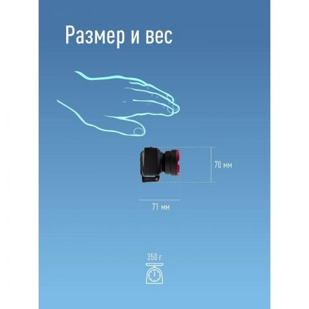 Фонарь налобный светодиодный аккумуляторный КОСМОС H1W, 2 режима Фонарь налобный светодиодный аккумуляторный КОСМОС H1W, 2 режима