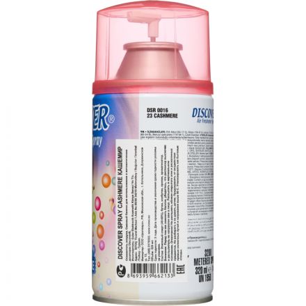 Сменный баллон для автоматического освежителя Discover Cashmere (Кашемир) 320 мл Сменный баллон для автоматического освежителя Discover Cashmere (Кашемир) 320 мл