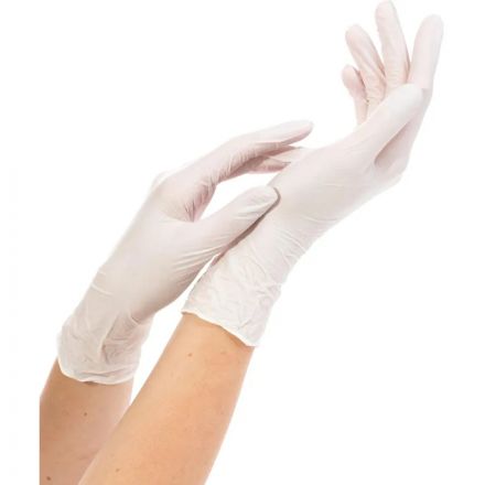 Перчатки нитрил., н/с, н/о,3,9гр./шт,бел.Nitrimax (L) 50 п/уп