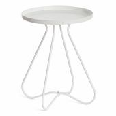 Столик журнальный GLAND, металл, 40*40*45см, белый Столик журнальный GLAND, металл, 40*40*45см, белый