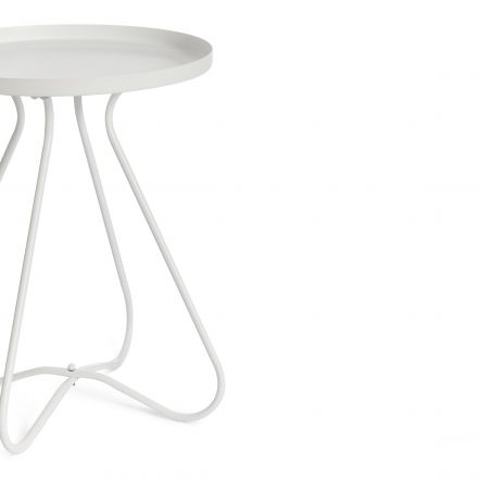 Столик журнальный GLAND, металл, 40*40*45см, белый Столик журнальный GLAND, металл, 40*40*45см, белый