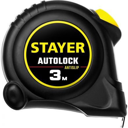 Рулетка с автостопом STAYER  AutoLock 3м х 16мм (2-34126-03-16) Рулетка с автостопом STAYER  AutoLock 3м х 16мм (2-34126-03-16)