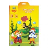 Картон бархатный А4, Мульти-Пульти, 12л., 12цв., "Енот в волшебном мире" Картон бархатный А4, Мульти-Пульти, 12л., 12цв., "Енот в волшебном мире"