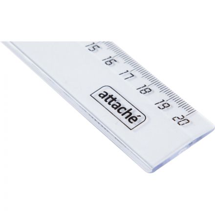 Линейка 20см Attache пластик прозрачный цвет Линейка 20см Attache пластик прозрачный цвет