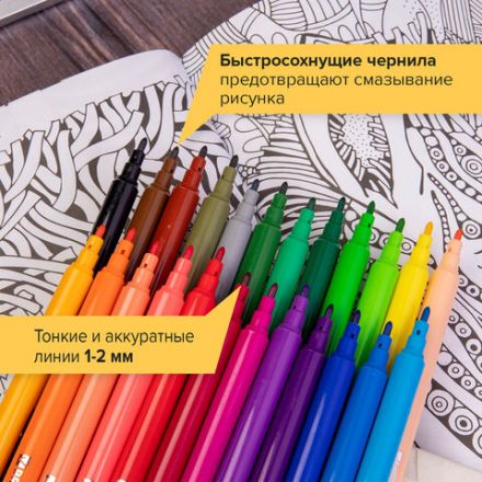 Фломастеры BRAUBERG "PREMIUM", 24 цвета, КЛАССИЧЕСКИЕ, вентилируемый колпачок, ПВХ-упаковка с европодвесом, 151936 Фломастеры BRAUBERG "PREMIUM", 24 цвета, КЛАССИЧЕСКИЕ, вентилируемый колпачок, ПВХ-упаковка с европодвесом, 151936
