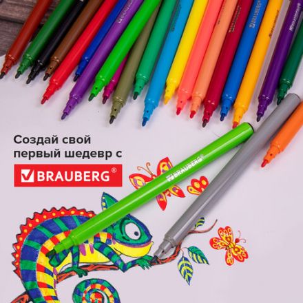 Фломастеры BRAUBERG "PREMIUM", 24 цвета, КЛАССИЧЕСКИЕ, вентилируемый колпачок, ПВХ-упаковка с европодвесом, 151936 Фломастеры BRAUBERG "PREMIUM", 24 цвета, КЛАССИЧЕСКИЕ, вентилируемый колпачок, ПВХ-упаковка с европодвесом, 151936