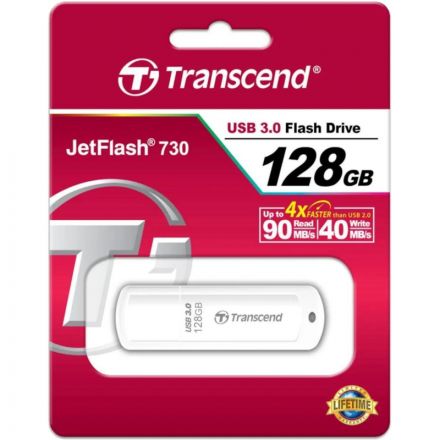 Флеш-память Transcend JetFlash 730, 128Gb, USB 3.1 G1, бел, TS128GJF730 Флеш-память Transcend JetFlash 730, 128Gb, USB 3.1 G1, бел, TS128GJF730