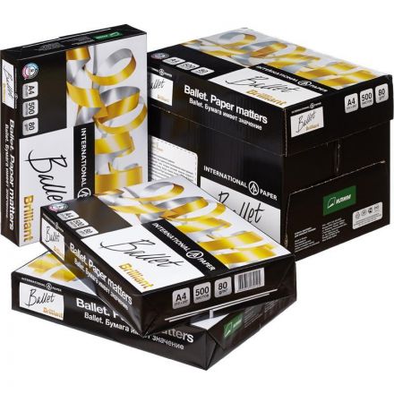 Бумага для офисной техники Ballet Brilliant (А4, 80 г/кв.м, белизна 168% CIE, 500 листов)