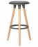Табурет барный DOBRIN ROYCE, ножки светлый бук, цвет темно-серый (GR-04) Табурет барный DOBRIN ROYCE, ножки светлый бук, цвет темно-серый (GR-04)