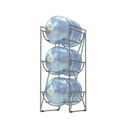 Стеллаж для воды Кагорта-1 на 3 тары металлик 340х435х840 мм