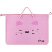 Папка для тетрадей Комус Класс Kitty А4 на молн с ручк,пластик, 45мм,ПТ-15 Папка для тетрадей Комус Класс Kitty А4 на молн с ручк,пластик, 45мм,ПТ-15