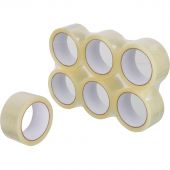 Клейкая лента упаковочная 48мм х 66м 40мкр прозрачная 6 шт/уп СПб Клейкая лента упаковочная 48мм х 66м 40мкр прозрачная 6 шт/уп СПб