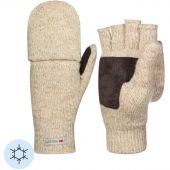 Перчатки-варежки защитные АЙСЕР шерстяные спилковая накладка утеп Тинсулейт