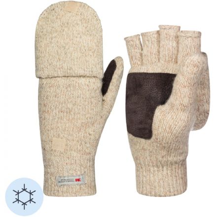 Перчатки-варежки защитные АЙСЕР шерстяные спилковая накладка утеп Тинсулейт