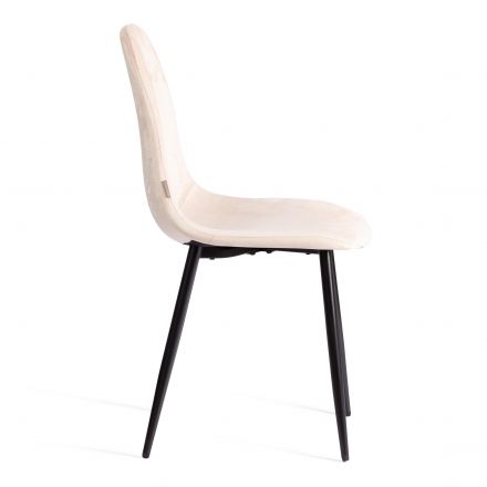 Стул BREEZE (mod. JSC-58) Велюр/металл , 44 х 53 х 86 см, creamy (кремовый) HLR 5 / черный