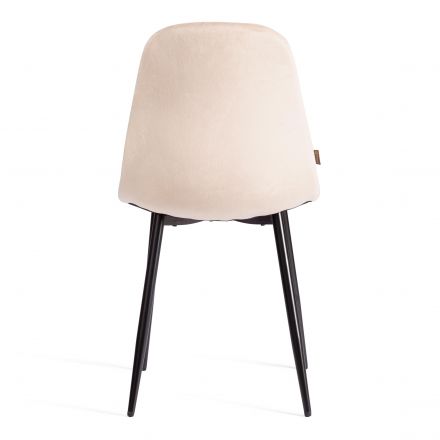 Стул BREEZE (mod. JSC-58) Велюр/металл , 44 х 53 х 86 см, creamy (кремовый) HLR 5 / черный