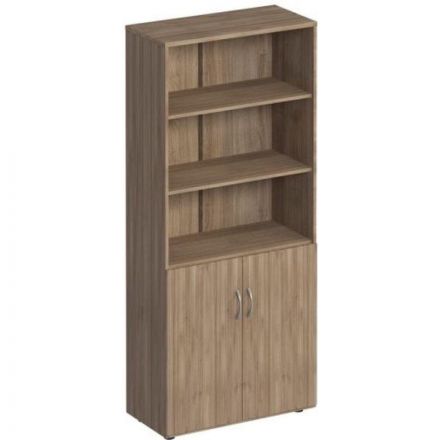 Шкаф ST_Комфорт для документов полузакрытый дуб шамони темный К.371 ШТ