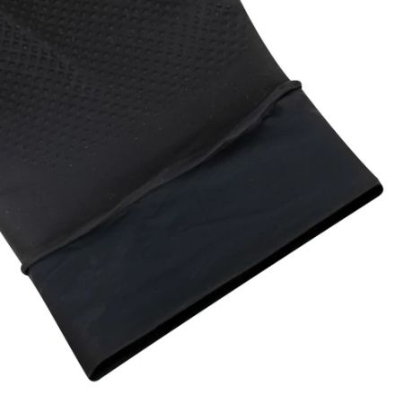 Перчатки нитриловые сверхпрочные с текстурой SFM MEGA TEX BLACK, Германия, 25 пар (50 штук), размер 7-8 (средний)