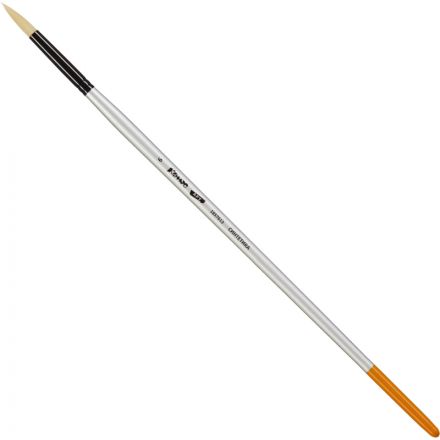 Кисть художественная Комус Арт синтетика жесткая, кругл., №6, длинная ручка Кисть художественная Комус Арт синтетика жесткая, кругл., №6, длинная ручка