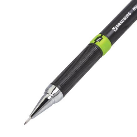 Карандаш механический 0,5 мм, BRAUBERG "Ring", ластик, корпус черный, детали ассорти, 181418 Карандаш механический 0,5 мм, BRAUBERG "Ring", ластик, корпус черный, детали ассорти, 181418