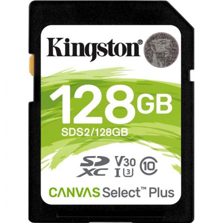 Карта памяти Kingston Canvas Select Plus SDXC UHS-I Cl10, SDS2/128Gb Карта памяти Kingston Canvas Select Plus SDXC UHS-I Cl10, SDS2/128Gb