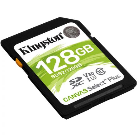 Карта памяти Kingston Canvas Select Plus SDXC UHS-I Cl10, SDS2/128Gb Карта памяти Kingston Canvas Select Plus SDXC UHS-I Cl10, SDS2/128Gb
