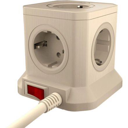 Сетевой фильтр AGNI  5р/2м 2м,слоновая кость(TP-VE4U5E-2m-ivory)