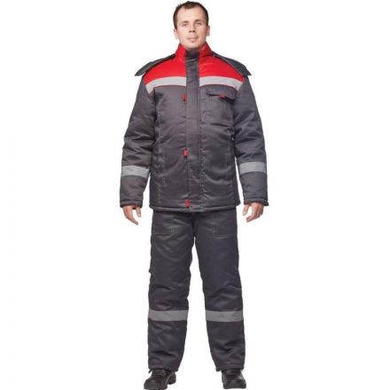 Костюм рабочий зимний з31-КПК сер/красн (р.48-50) 182-188 Костюм рабочий зимний з31-КПК сер/красн (р.48-50) 182-188