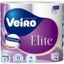 Бумага туалетная Veiro Elite бел перв цел 15м 4сл 4рул/уп