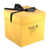 Коробка складная подарочная MESHU "Gold", (15*15*15см), с лентой Коробка складная подарочная MESHU "Gold", (15*15*15см), с лентой