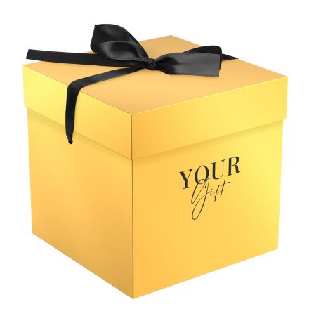 Коробка складная подарочная MESHU "Gold", (15*15*15см), с лентой Коробка складная подарочная MESHU "Gold", (15*15*15см), с лентой