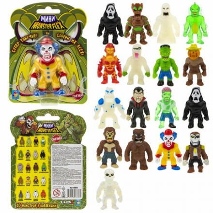 Фигурка-тянучка антистресс "MONSTER FLEX MINI", 7 см, АССОРТИ, 10 видов, 1TOY, Т21688 Фигурка-тянучка антистресс "MONSTER FLEX MINI", 7 см, АССОРТИ, 10 видов, 1TOY, Т21688