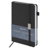Ежедневник датированный 2026, А5, 138x213 мм, BRAUBERG "Control", под кожу, держатель для ручки, черный, 117126 Ежедневник датированный 2026, А5, 138x213 мм, BRAUBERG "Control", под кожу, держатель для ручки, черный, 117126