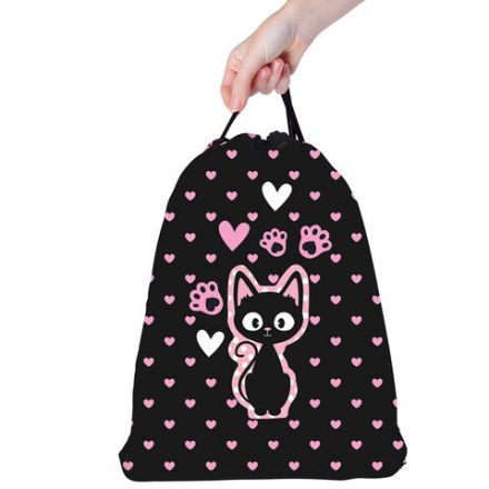Мешок для обуви BRAUBERG KIDS, с петлей, 42х34 см, "Amazed cat", 271629 Мешок для обуви BRAUBERG KIDS, с петлей, 42х34 см, "Amazed cat", 271629