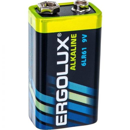 Батарейка Ergolux 6LR61 Alkaline BL-1 (6LR61 BL-1, батарейка,9В) Батарейка Ergolux 6LR61 Alkaline BL-1 (6LR61 BL-1, батарейка,9В)
