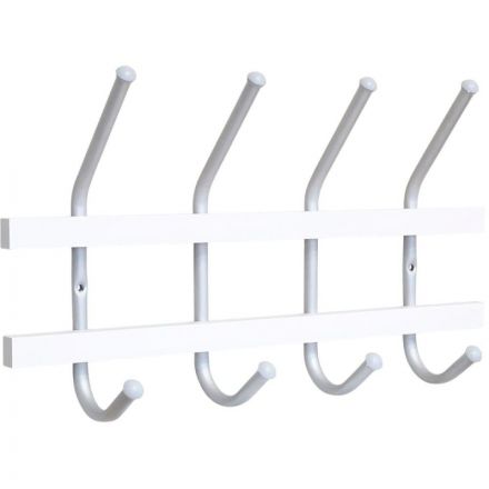 Вешалка настенная EL_Sheffilton SHT-WH11 белый/алюм.металлик (963117/В2-99)