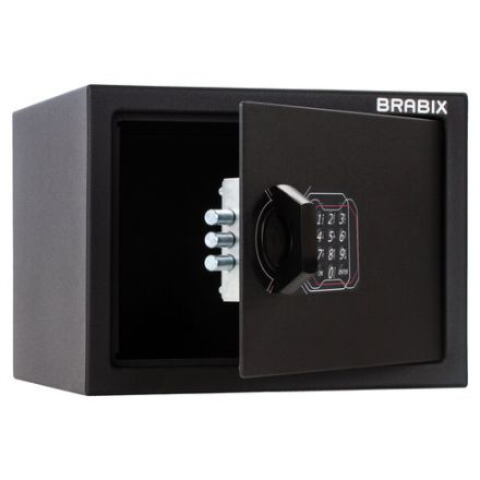 Сейф мебельный BRABIX "SF-230EL", 230х310х250 мм, электронный замок, черный, 291147, S103BR211614 Сейф мебельный BRABIX "SF-230EL", 230х310х250 мм, электронный замок, черный, 291147, S103BR211614