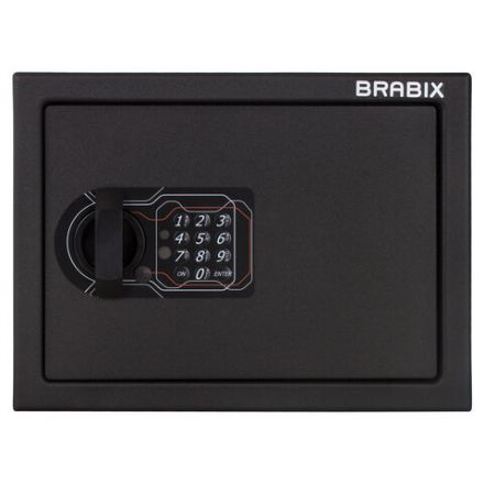 Сейф мебельный BRABIX "SF-230EL", 230х310х250 мм, электронный замок, черный, 291147, S103BR211614 Сейф мебельный BRABIX "SF-230EL", 230х310х250 мм, электронный замок, черный, 291147, S103BR211614