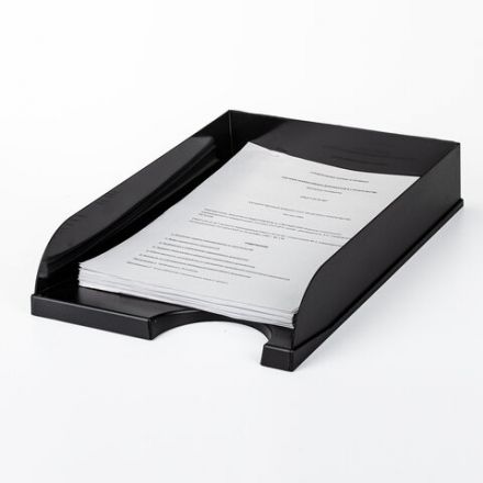 Лоток горизонтальный для бумаг BRAUBERG Standard, 350х253х65 мм, черный, 237947 Лоток горизонтальный для бумаг BRAUBERG Standard, 350х253х65 мм, черный, 237947