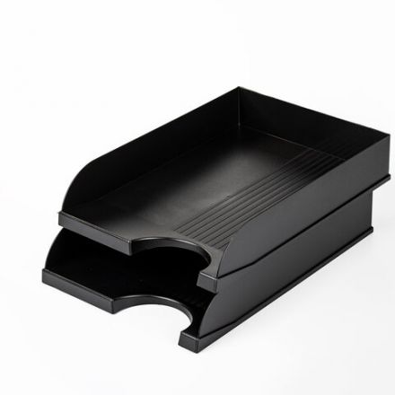 Лоток горизонтальный для бумаг BRAUBERG Standard, 350х253х65 мм, черный, 237947 Лоток горизонтальный для бумаг BRAUBERG Standard, 350х253х65 мм, черный, 237947
