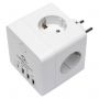Сетевой фильтр CABLEXPERT Cube, 4 розетки, 16 А, 1 x Type-C PD, 3 х USB, белый, CUBE-4-СU3-W Сетевой фильтр CABLEXPERT Cube, 4 розетки, 16 А, 1 x Type-C PD, 3 х USB, белый, CUBE-4-СU3-W