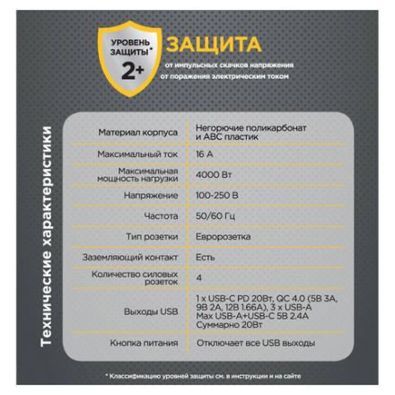 Сетевой фильтр CABLEXPERT Cube, 4 розетки, 16 А, 1 x Type-C PD, 3 х USB, белый, CUBE-4-СU3-W Сетевой фильтр CABLEXPERT Cube, 4 розетки, 16 А, 1 x Type-C PD, 3 х USB, белый, CUBE-4-СU3-W