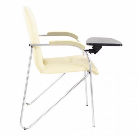 Кресло со столом BRABIX "Samba CF-108 BOX-2", хром каркас, кожзам бежевый, разобрано, 533219 Кресло со столом BRABIX "Samba CF-108 BOX-2", хром каркас, кожзам бежевый, разобрано, 533219