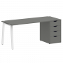 Home Office Стол письменный VR.SP-3-178.4.A Металлик/Белый металл 1780*720*750 Home Office Стол письменный VR.SP-3-178.4.A Металлик/Белый металл 1780*720*750