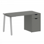 Home Office Стол письменный VR.SP-3-138.1.A Металлик/Серый металл 1380*720*750