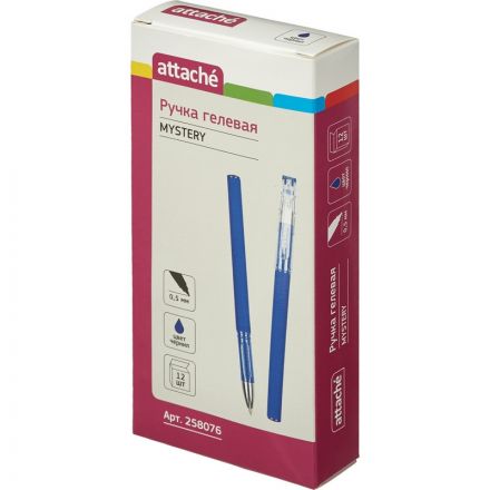 Ручка гелевая Attache Mystery синяя (толщина линии 0.5 мм) Ручка гелевая Attache Mystery синяя (толщина линии 0.5 мм)